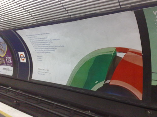 google chrome poster at old street underground station