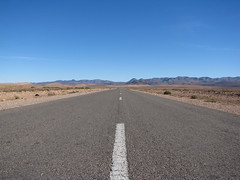 On a dark desert highway ...
