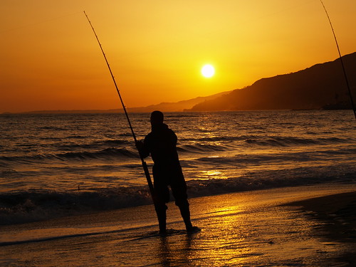 Fisherman, Santa Monica, California USA.
