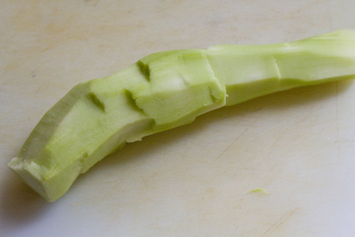 peeled broccoli stem