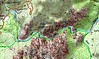 Carte de Bavella - région des aiguilles d'Urnucciu et canyon de la Vacca