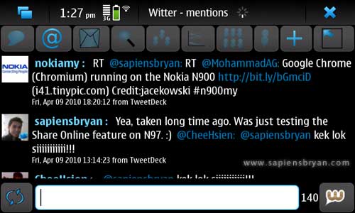 Witter Twitter Client for Nokia N900