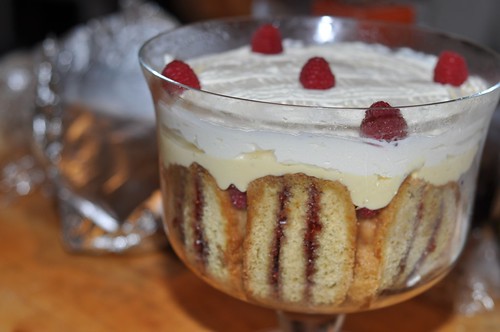 Followed by a sherry trifle, made by two fair Scottish hands.