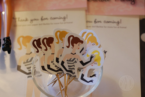 Barbie inspired cupcake toppers