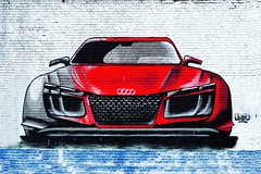 R8 V10  on the wall