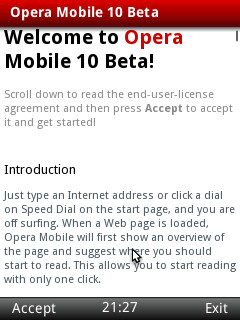 Opera Mobile 10 beta