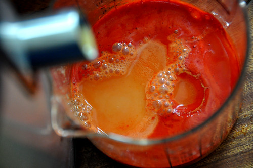 Juice af ingefær og rød peber