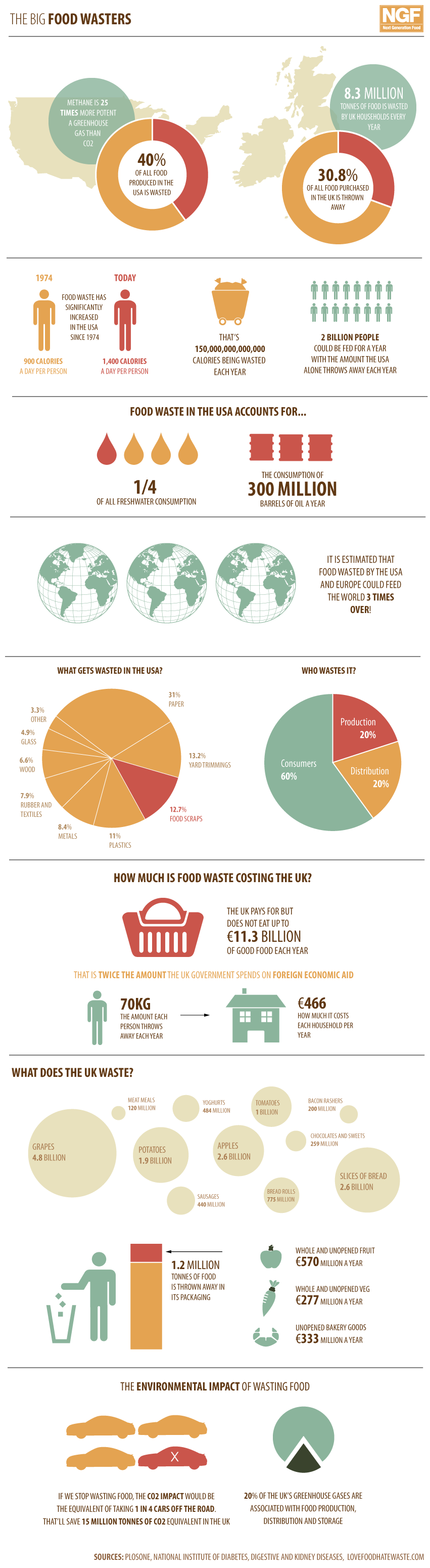 Food waste and its impact - Infographic - Food Vouchers