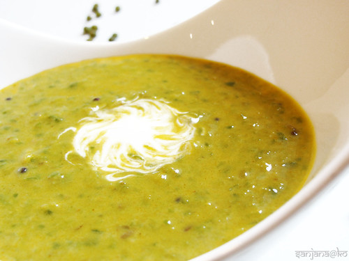 spinach and mung bean soup 3