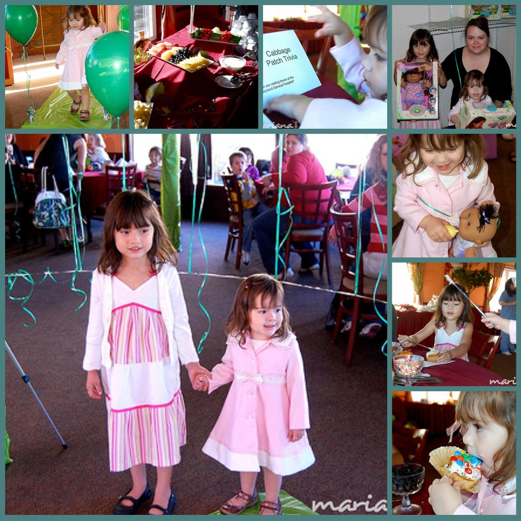 Cabbage Patch party collage