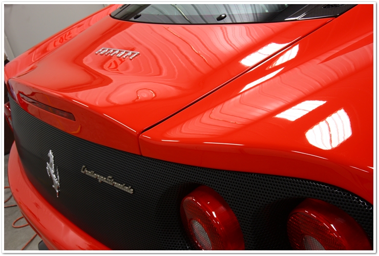 Ferrari Challenge Stradale paint high gloss, depth and clarity