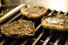 Balsamic Drenched Portobellos on grill