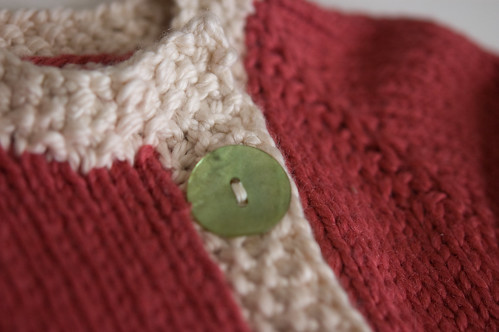 Baby E's coral cardigan (by bookgrl)