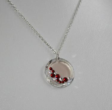 Red, crystal swarovski part necklace for sale on Folksy on Flickr - Photo Sharing!