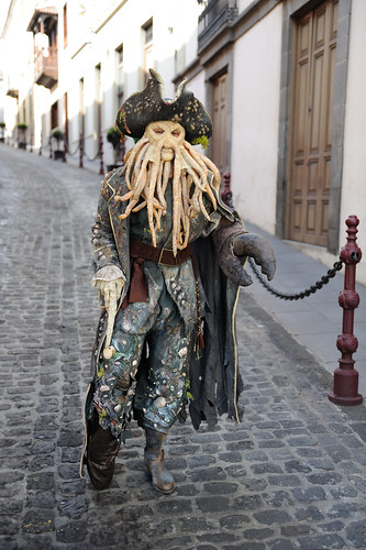 of my Davy Jones costume, which people think is my greatest creation so far...