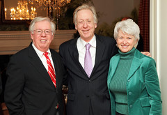 David Stewart flanked by Series Director Bill Crawley and wife, Terrie