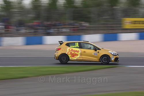 Ambrogio Perfetti in Renault Clio Cup Race Three at the British Touring Car Championship 2017 at Donington Park