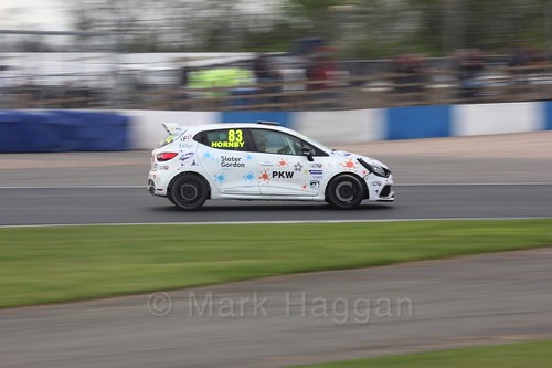 Kyle Hornby in Renault Clio Cup Race Three at the British Touring Car Championship 2017 at Donington Park