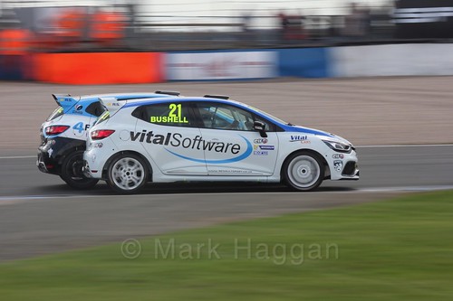 Mike Bushell in Renault Clio Cup Race Three at the British Touring Car Championship 2017 at Donington Park