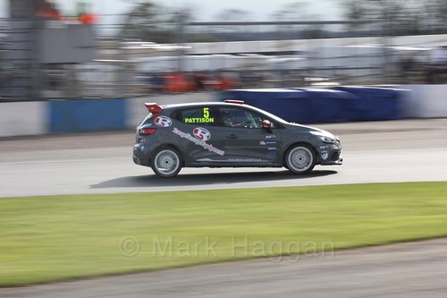 Lee Pattison in Renault Clio Cup Race Three at the British Touring Car Championship 2017 at Donington Park