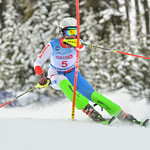 April 16th, 2017 - Aleksa Tomovic of Serbia takes second place in the U14 McKenzie Investments Whistler Cup Mens Slalom - Photo By Scott Brammer - coastphoto.com
