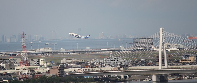 羽田空港から離陸するところが見えました。