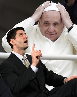 Pope Francis Facepalms Paul Ryan, From ImagesAttr