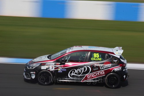 Myles Collins in the Clio Cup qualifying during the BTCC Weekend at Donington Park 2017: Saturday, 15th April