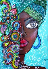 Arte de Silvana Bezerra colorindo o Senegal