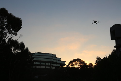 Quadcopter over Geisel Library