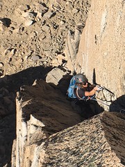 Guided climbing in Refugio Frey, Golden Granite spires