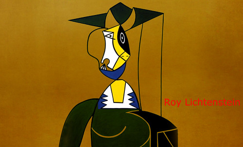 Mujer en Gris, caracterización de Pablo Picasso (1942), recreación de Roy Lichtenstein (1962). • <a style="font-size:0.8em;" href="http://www.flickr.com/photos/30735181@N00/8805271511/" target="_blank">View on Flickr</a>