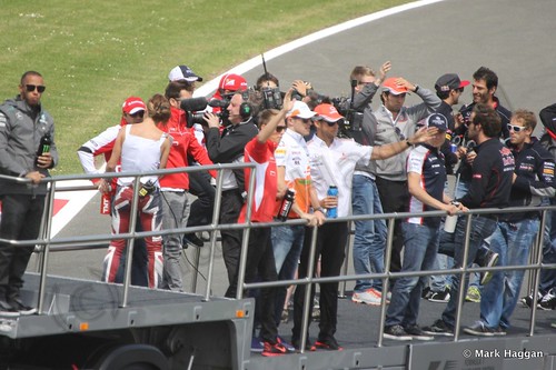 The Drivers' Parade at the 2013 British Grand Prix