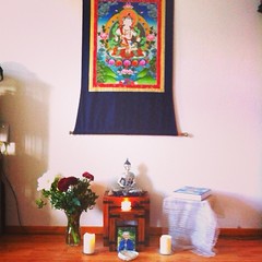 Akasharaja's Urban Retreat shrine, Berlin, Germany. My shrine’s been dusted off and given a welcome makeover for the occasion. #urbanretreat