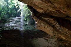 Ash Cave Falls - small trickle waterfall 2 • <a style="font-size:0.8em;" href="http://www.flickr.com/photos/30765416@N06/10391765695/" target="_blank">View on Flickr</a>