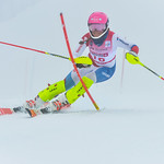 April 15th, 2017 - Selina Egloff of Switzerland takes first place in the U16 McKenzie Investments Whistler Cup Womens Slalom. - Photo By Scott Brammer - coastphoto.com