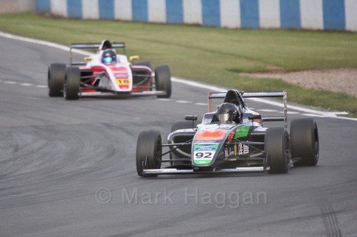 Zhuo Cao in British F4 Race Two during the BTCC Weekend at Donington Park 2017: Saturday, 15th April