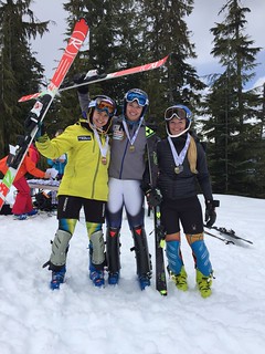 Whistler Spring Series Slalom - Day 1 ladies' overall podium