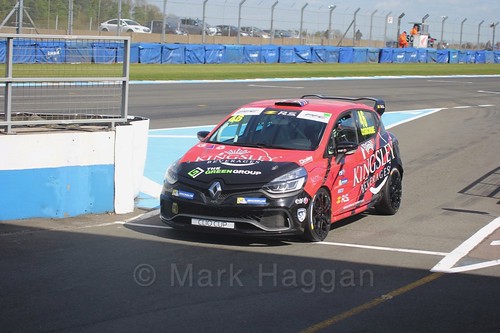 Sam Osborne in Clio Cup qualifying during the BTCC Weekend at Donington Park 2017: Saturday, 15th April