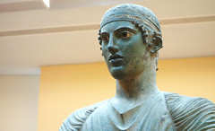 Charioteer of Delphi, face