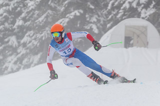April 15th, 2017 - Aleksa Tomovic of Serbia takes third place in the Mackenzie Investments Whistler Cup U14 Mens GS Ski Race. Photo by Rob Perry - www.coastphoto.com