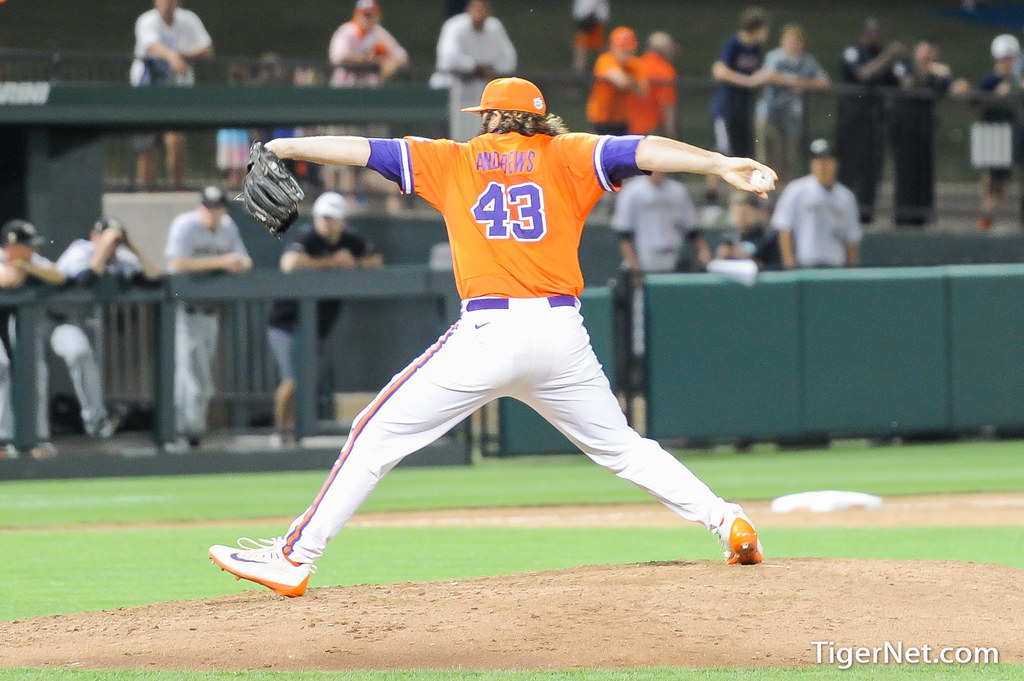 Clemson Baseball Photo of Patrick Andrews and Wake Forest