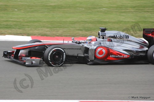 Jenson Button in qualifying for the 2013 British Grand Prix