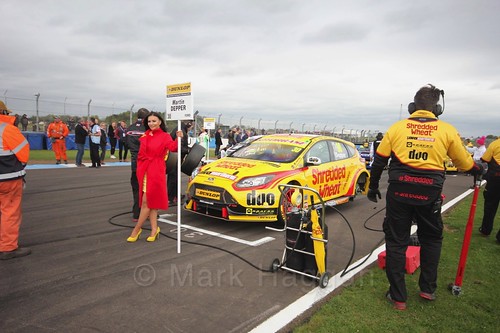 Martin Depper on the grid before race two at the British Touring Car Championship 2017 at Donington Park