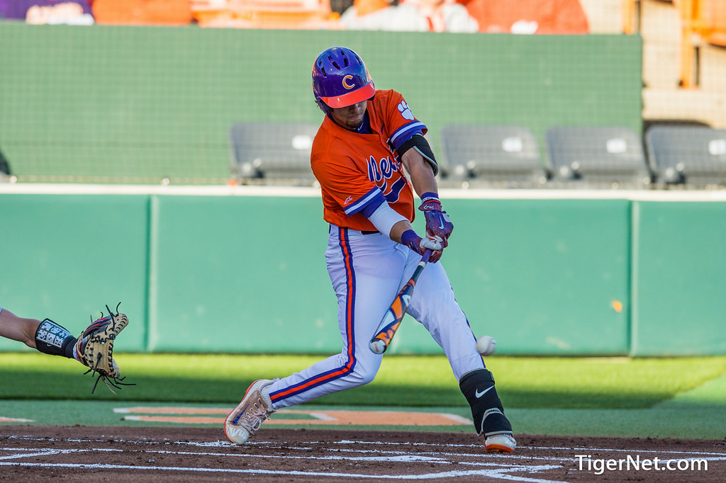 Clemson Baseball Photo of Chase Pinder and Virginia Tech