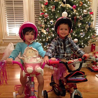 My 2 positive kids love their new bikes! #positivekids