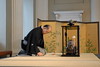 Mr Matsura bows during kencha tea ceremony