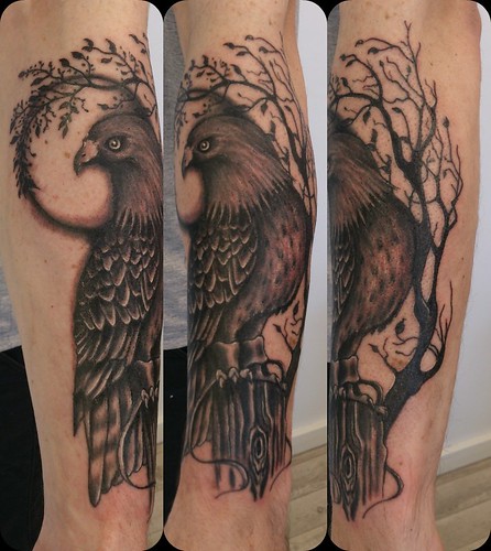 bird of prey tattoo, tree tattoo, inner forearm tattoo, forearm tattoo, not  on the high street, twisted jester - a photo on Flickriver
