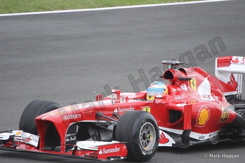 Fernando Alonso in Free Practice 2 at the 2013 British Grand Prix