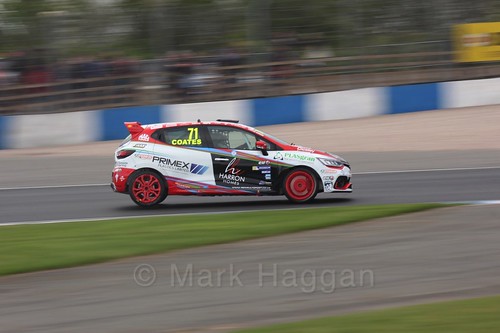 Max Coates in Renault Clio Cup Race Three at the British Touring Car Championship 2017 at Donington Park